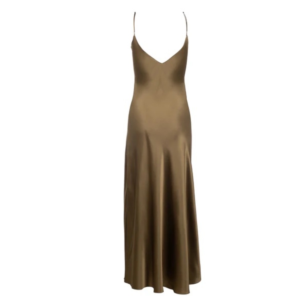 Dannijo moss silk slip dress